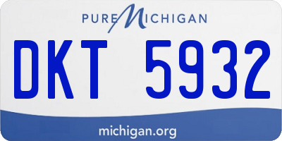 MI license plate DKT5932
