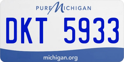 MI license plate DKT5933