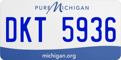 MI license plate DKT5936