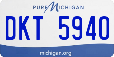 MI license plate DKT5940