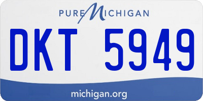 MI license plate DKT5949