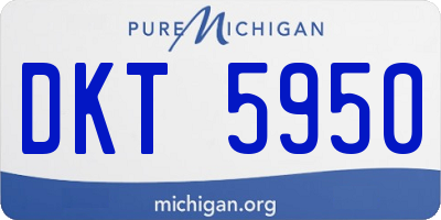 MI license plate DKT5950