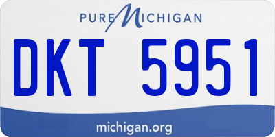 MI license plate DKT5951