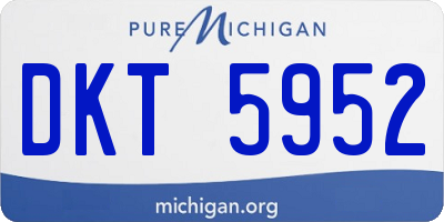 MI license plate DKT5952