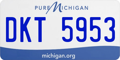 MI license plate DKT5953