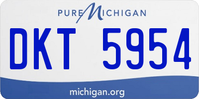 MI license plate DKT5954