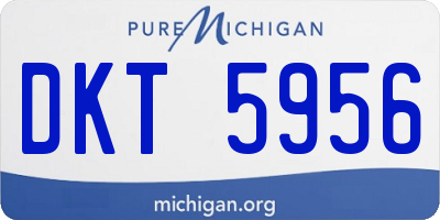 MI license plate DKT5956