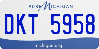 MI license plate DKT5958