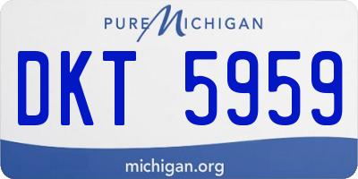MI license plate DKT5959