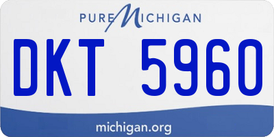 MI license plate DKT5960