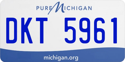 MI license plate DKT5961