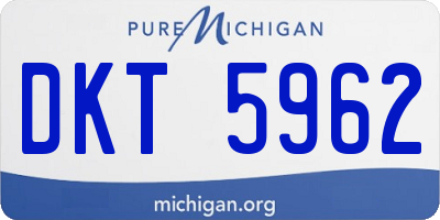 MI license plate DKT5962