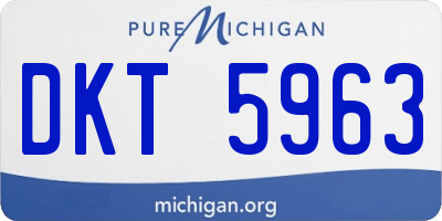 MI license plate DKT5963