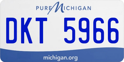 MI license plate DKT5966