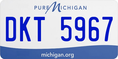 MI license plate DKT5967