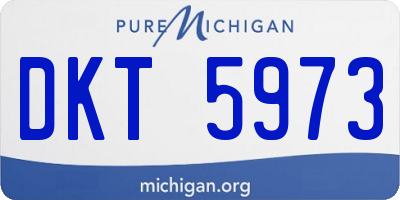 MI license plate DKT5973