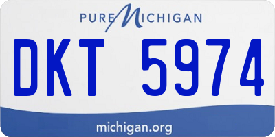 MI license plate DKT5974