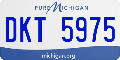 MI license plate DKT5975