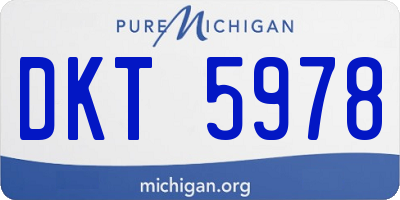 MI license plate DKT5978