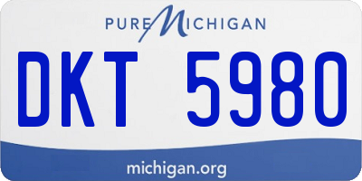 MI license plate DKT5980