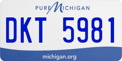 MI license plate DKT5981