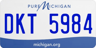 MI license plate DKT5984