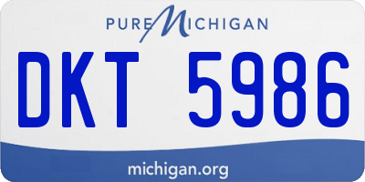MI license plate DKT5986