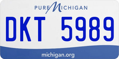 MI license plate DKT5989