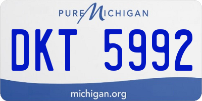 MI license plate DKT5992