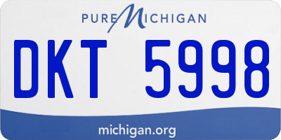 MI license plate DKT5998