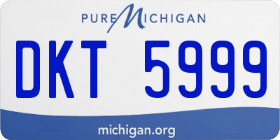 MI license plate DKT5999