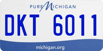 MI license plate DKT6011