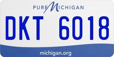 MI license plate DKT6018