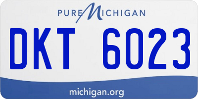 MI license plate DKT6023