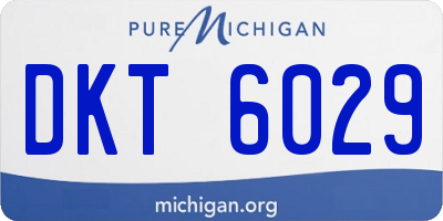 MI license plate DKT6029