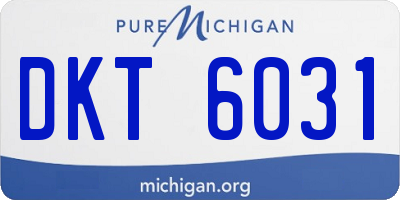 MI license plate DKT6031