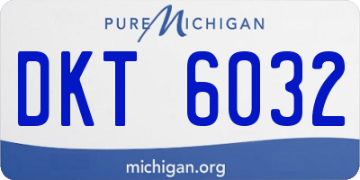 MI license plate DKT6032