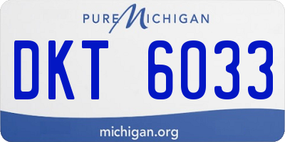 MI license plate DKT6033