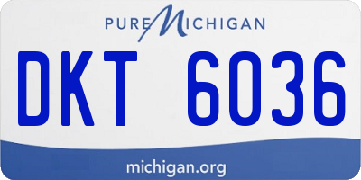 MI license plate DKT6036