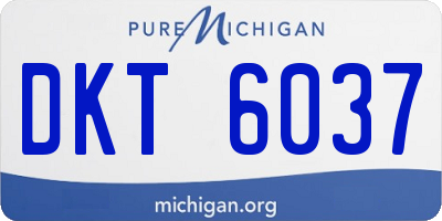 MI license plate DKT6037