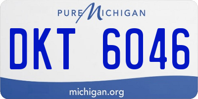 MI license plate DKT6046