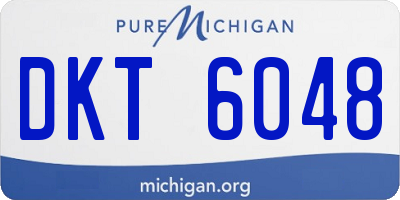 MI license plate DKT6048