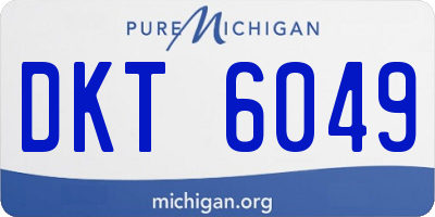 MI license plate DKT6049
