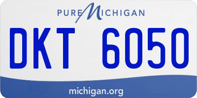 MI license plate DKT6050