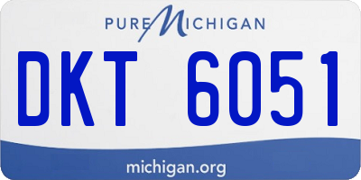 MI license plate DKT6051