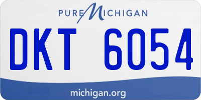 MI license plate DKT6054