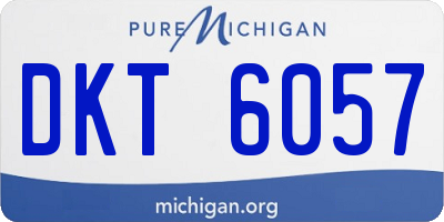 MI license plate DKT6057