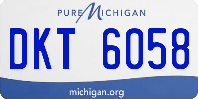 MI license plate DKT6058