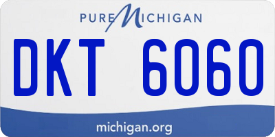 MI license plate DKT6060