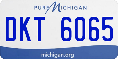 MI license plate DKT6065
